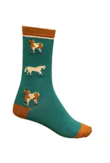 Aubrion Bamboo Ankle Socks Horses Adult