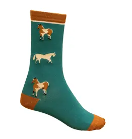Aubrion Bamboo Ankle Socks Horses Adult