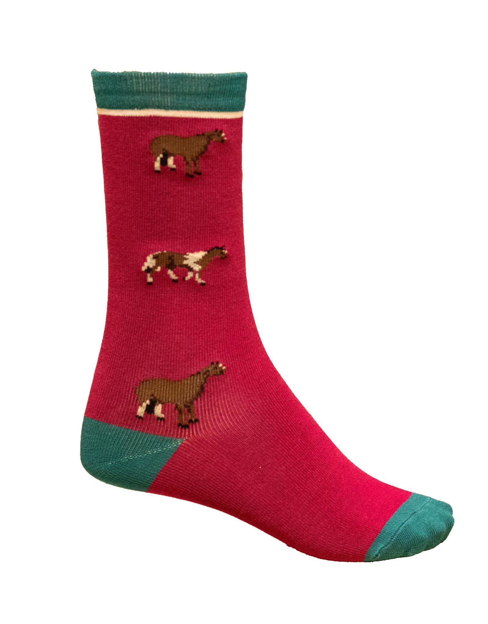 Aubrion Bamboo Ankle Socks Horses Adult