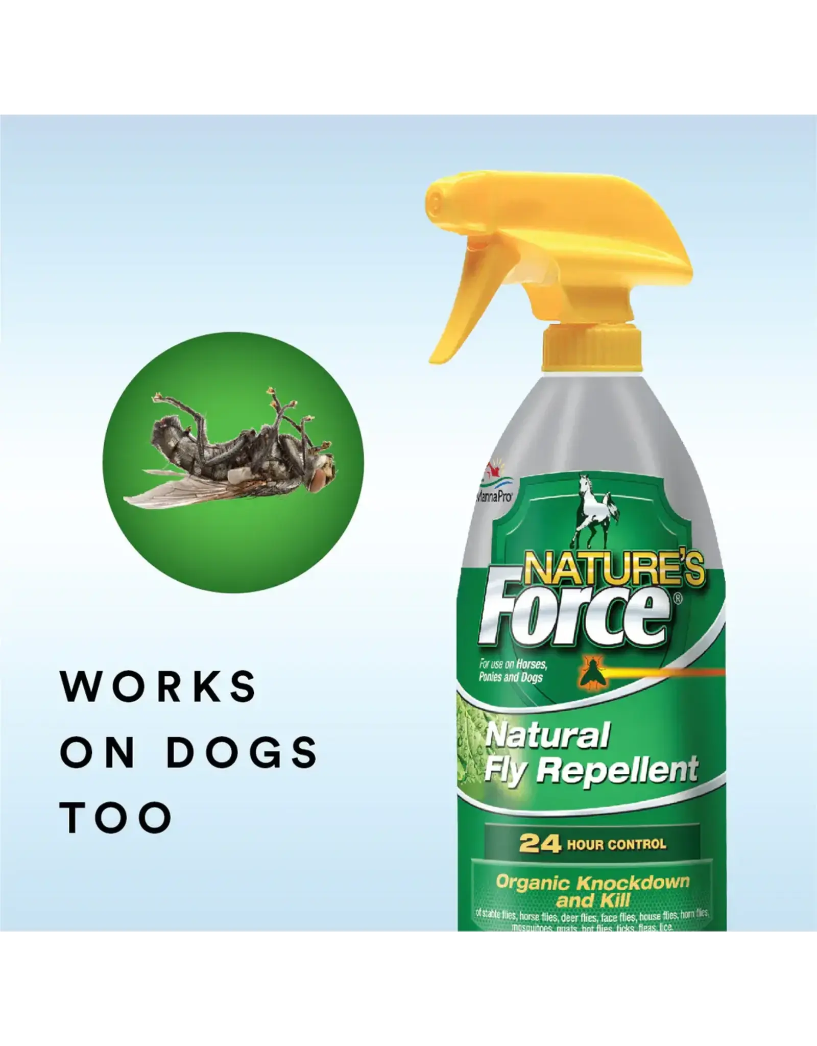 Manna Pro Fly Spray  Nature's Force Natural Repellant Quart