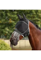 Shires Air Motion Fly Mask with Ears & Fringe Khaki