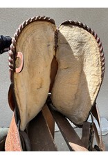 Western Trail Saddle with Tooling 15" Seat 7" Fullet