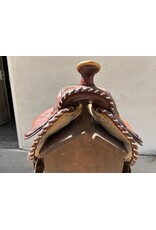 Western Trail Saddle with Tooling 15" Seat 7" Fullet