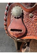 Western Trail Saddle with Tooling 15" Seat 7" Fullet