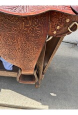Western Trail Saddle with Tooling 15" Seat 7" Fullet