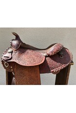 Western Trail Saddle with Tooling 15" Seat 7" Fullet