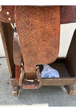 Western Trail Saddle with Tooling 15" Seat 7" Fullet