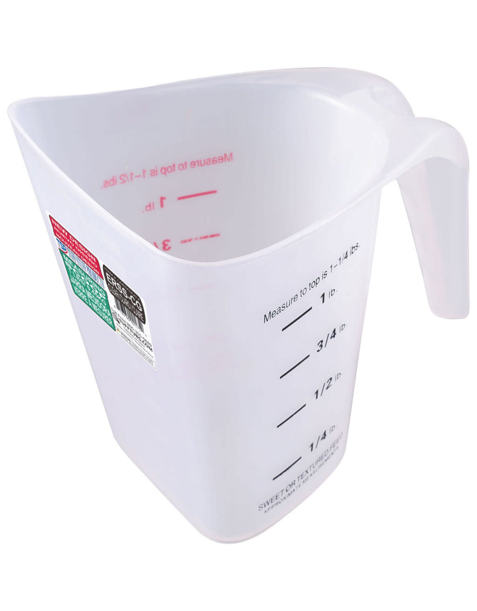 Tuff Stuff Measuring Scoop Ergonomic Wet/Dry Feeld Scoop Clear