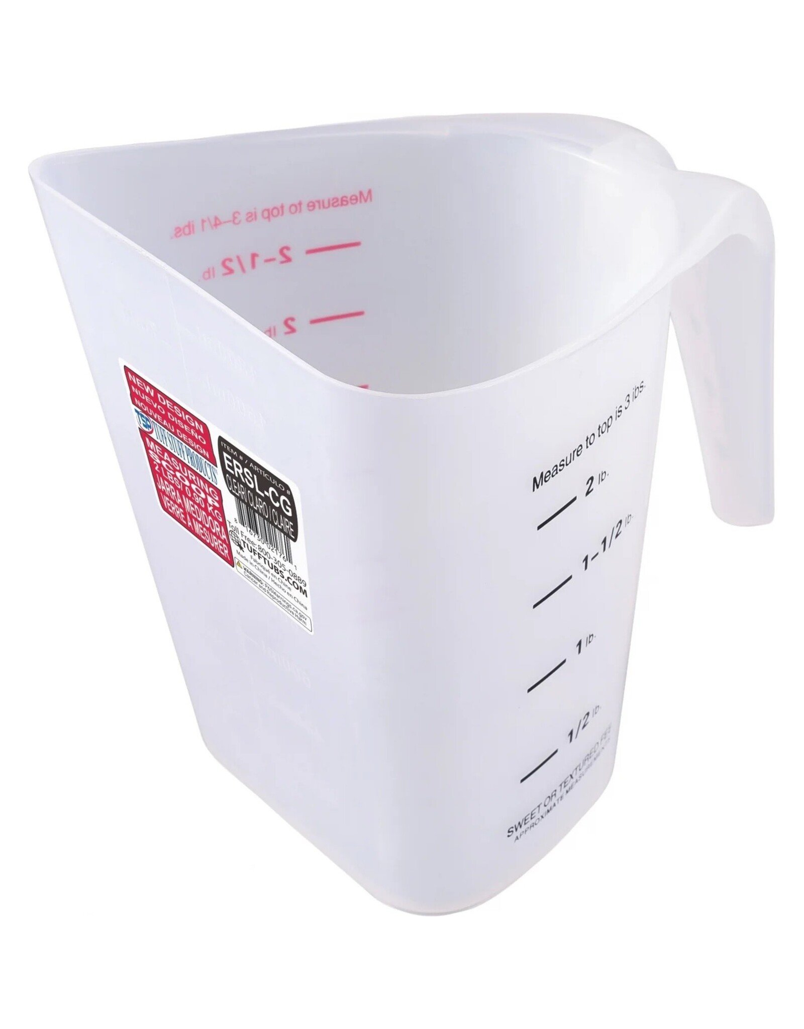 Tuff Stuff Measuring Scoop Ergonomic Wet/Dry Feeld Scoop Clear