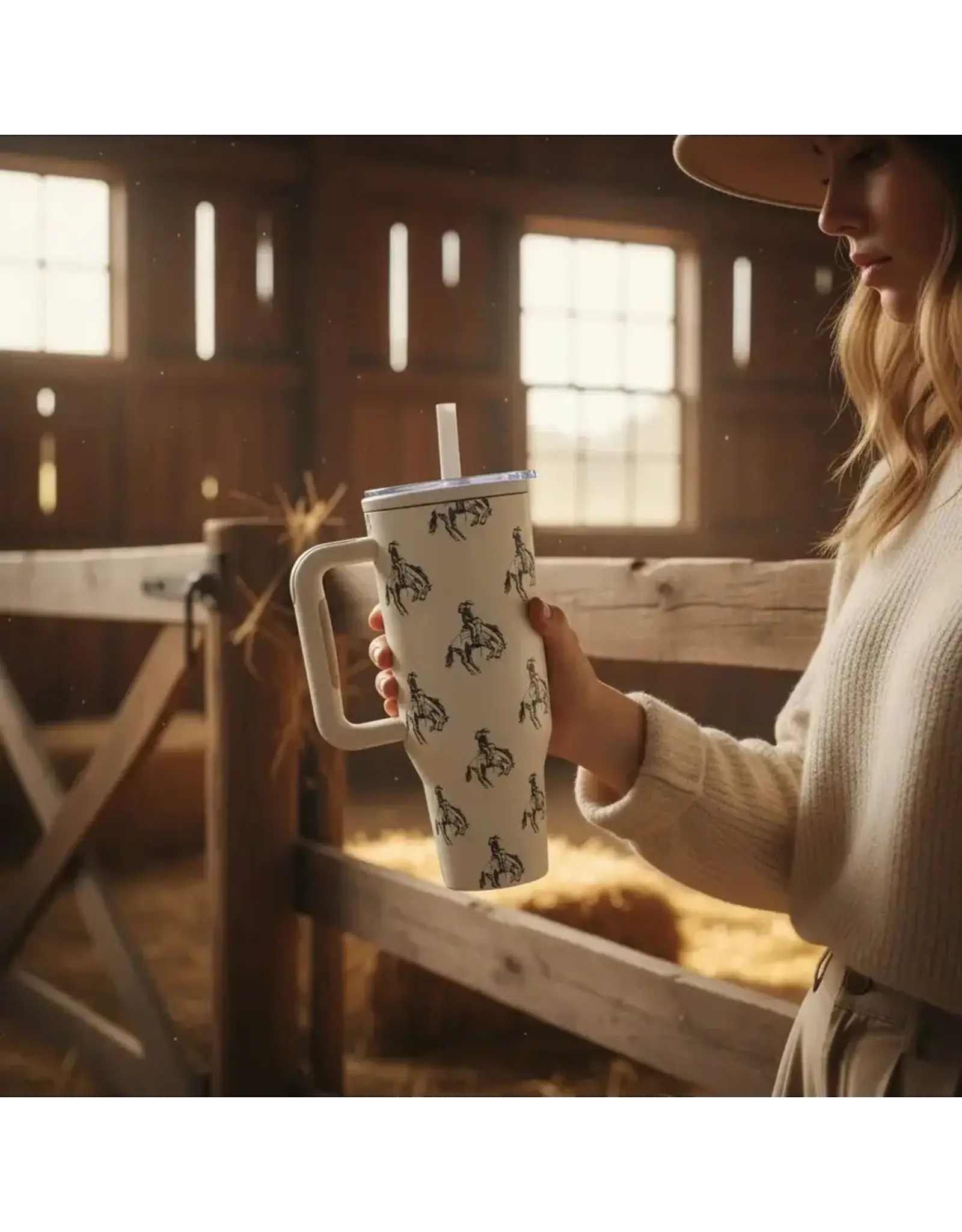 Buckin' Bronco Western Tumbler (40 oz)