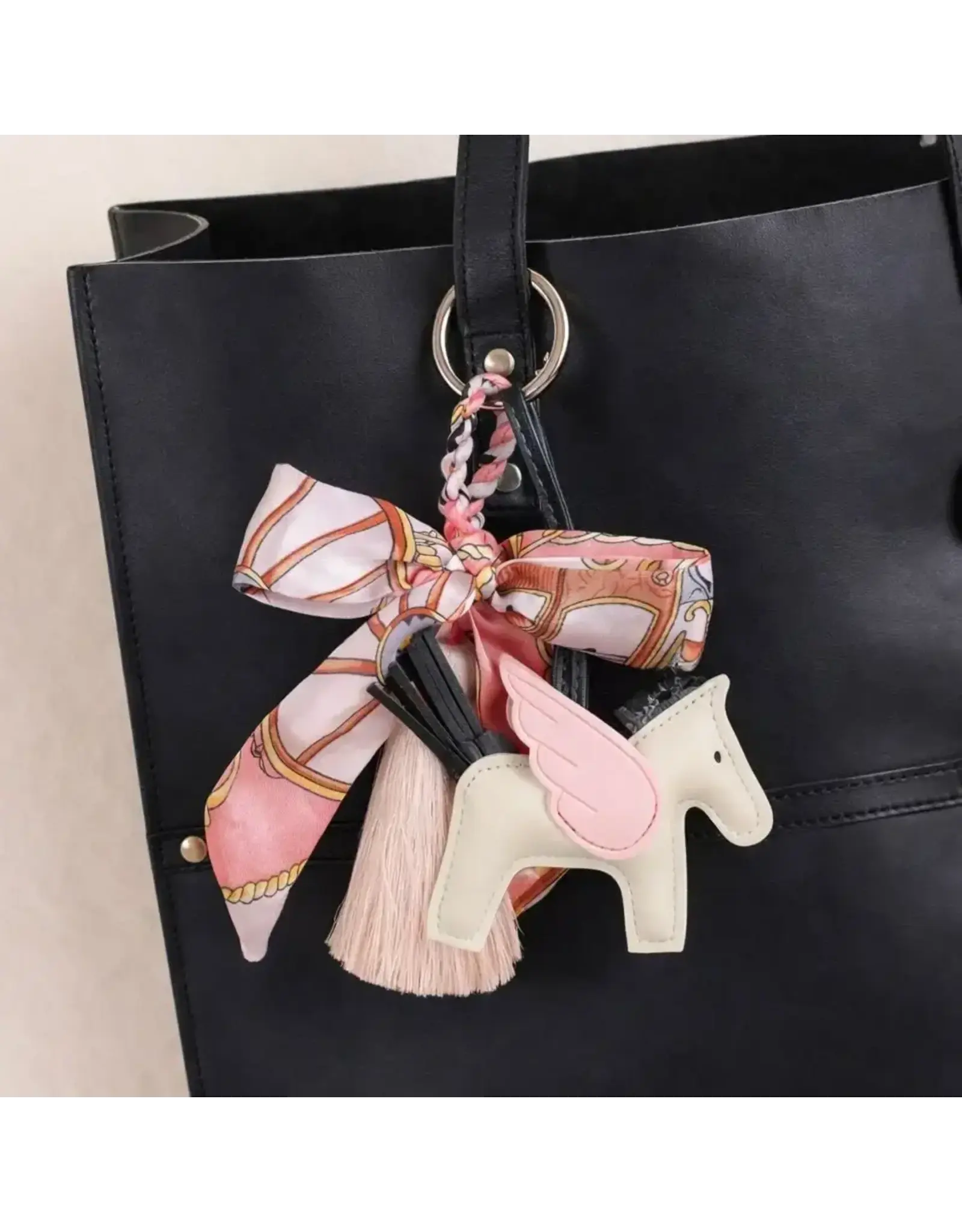 Guardian Angel Horse Bag Charm (Pink)