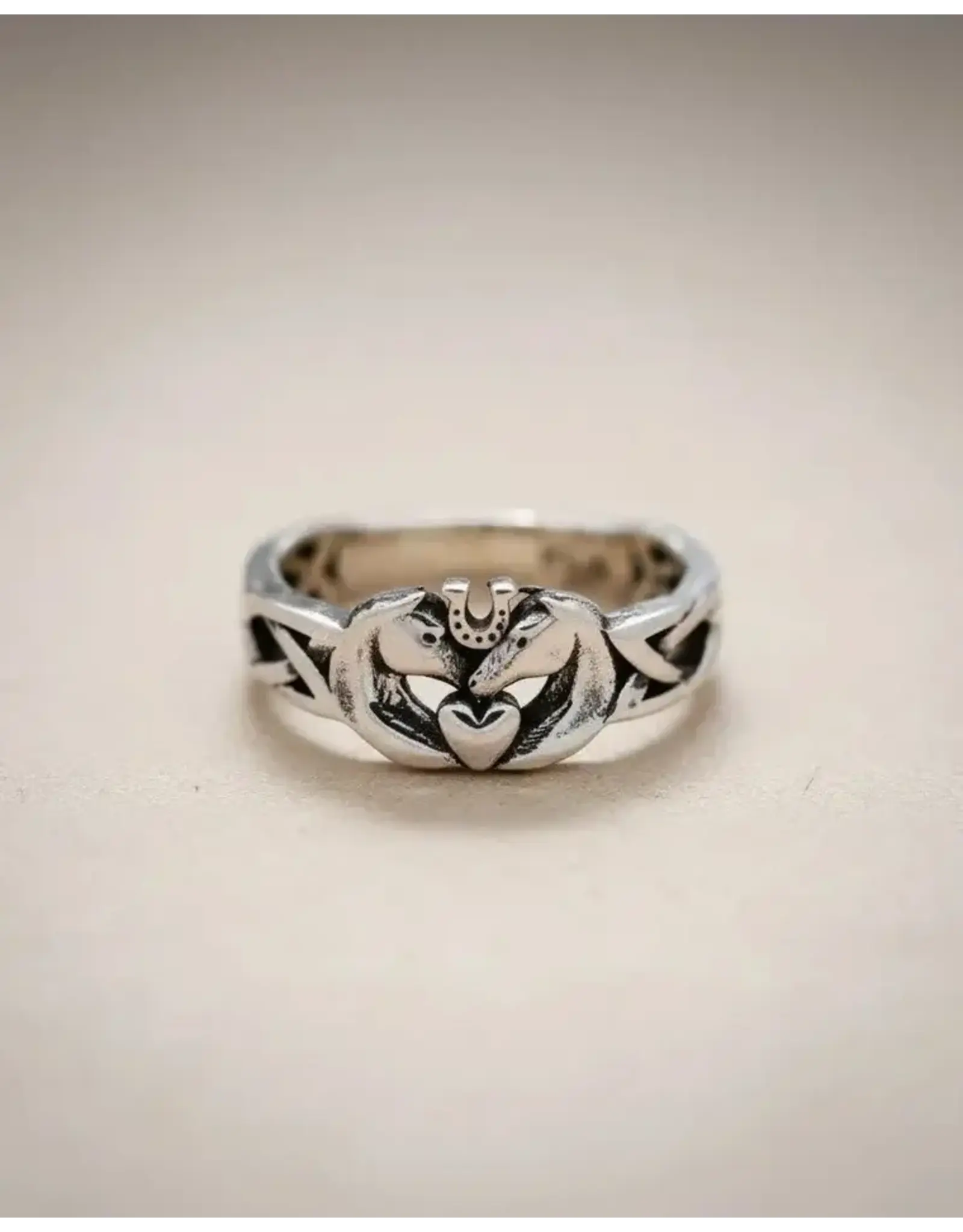 Horse Claddagh Ring