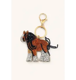 Little Chestnut Horse Hand-Beaded Keychain