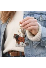 Little Chestnut Horse Hand-Beaded Keychain