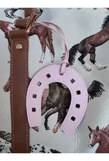 Lucky Pink Horseshoe Bag Charm