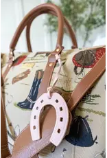 Lucky Pink Horseshoe Bag Charm