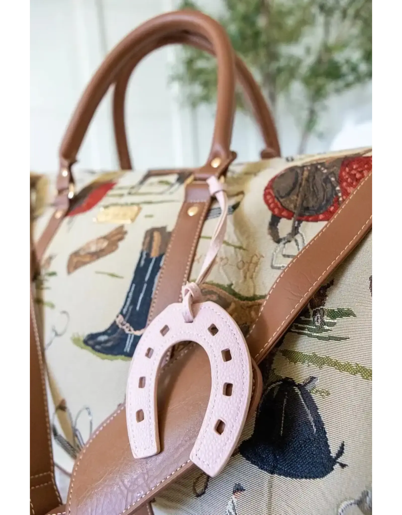 Lucky Pink Horseshoe Bag Charm