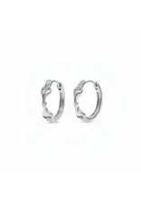 Snaffle Bit Hoop Earrings Silver