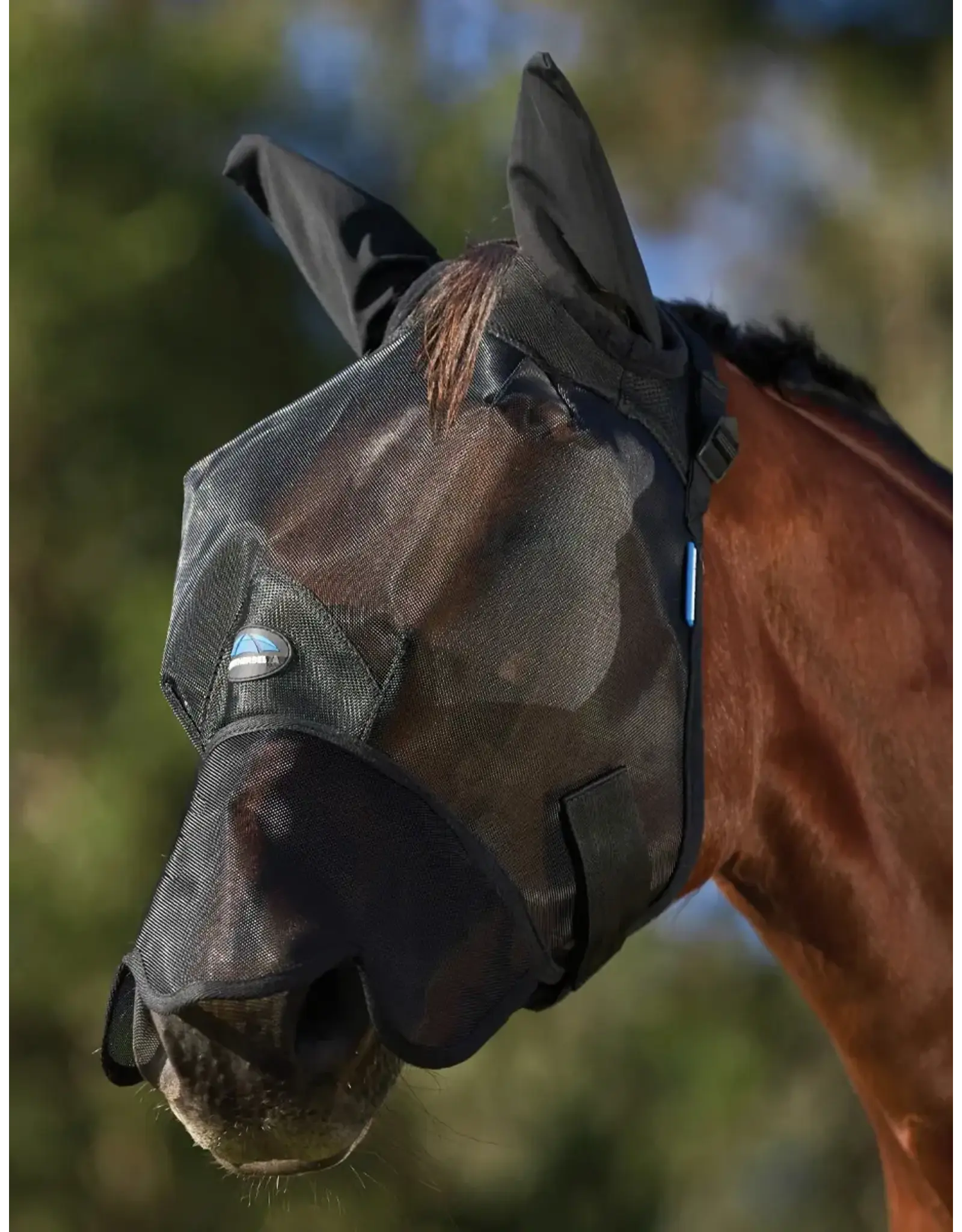 Weatherbeeta ComFiTec Insect Guard Fly Mask With Ears & Nose Black