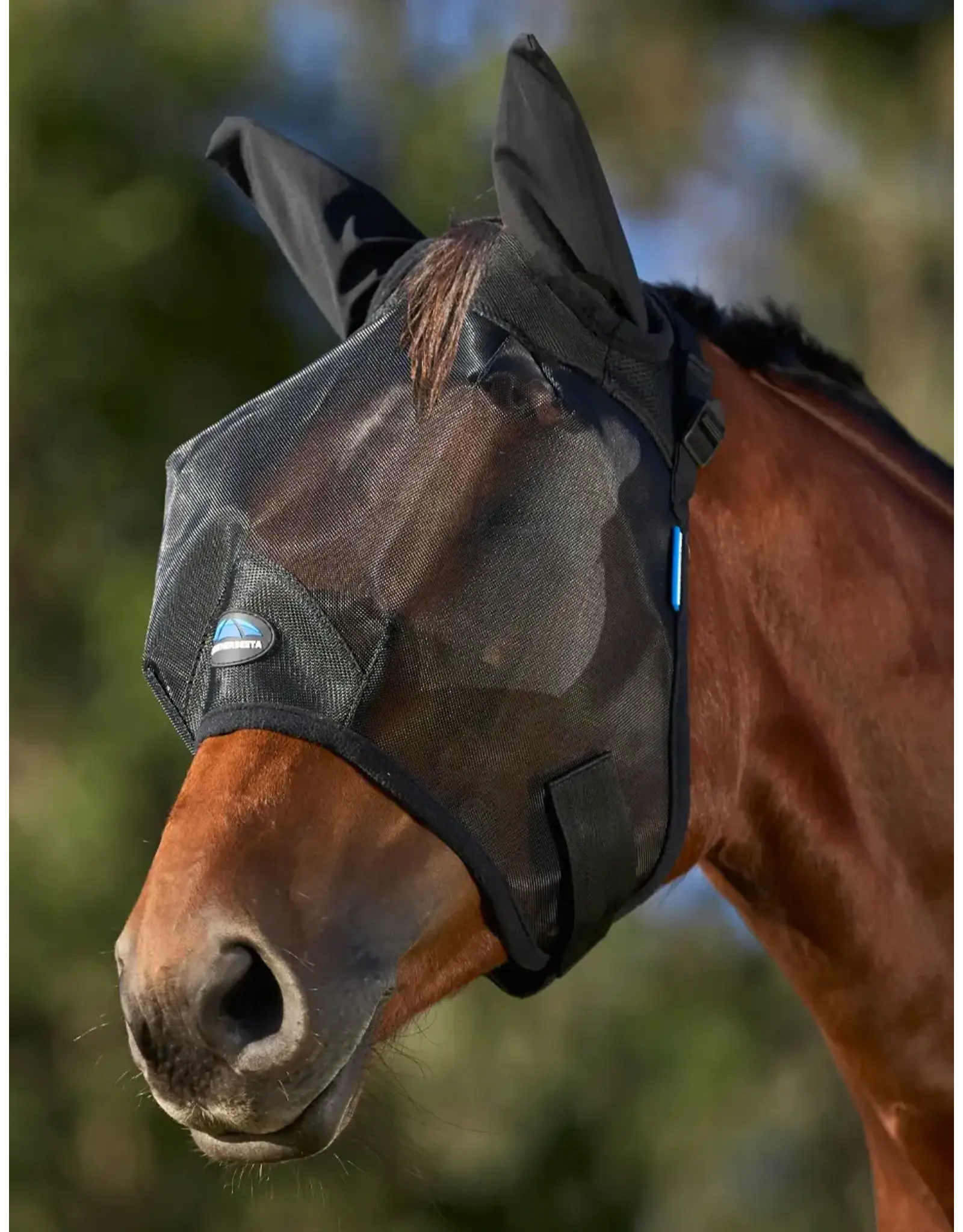 Weatherbeeta ComFiTec Insect Guard Fly Mask With Ears Black
