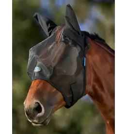 Weatherbeeta ComFiTec Insect Guard Fly Mask With Ears Black