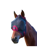 Weatherbeeta ComFiTec Fine Mesh Fly Mask Black/Burgandy