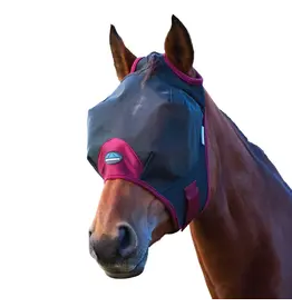 Weatherbeeta ComFiTec Fine Mesh Fly Mask Black/Burgandy