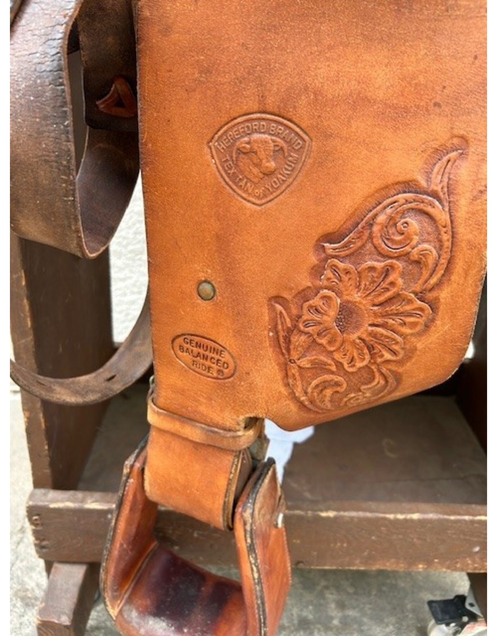 Tex Tan Genuine Balanced Ride 15.5" Seat, FQHB
