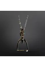 Westrian English Saddle Stirrup Iron Sterling Silver Necklace