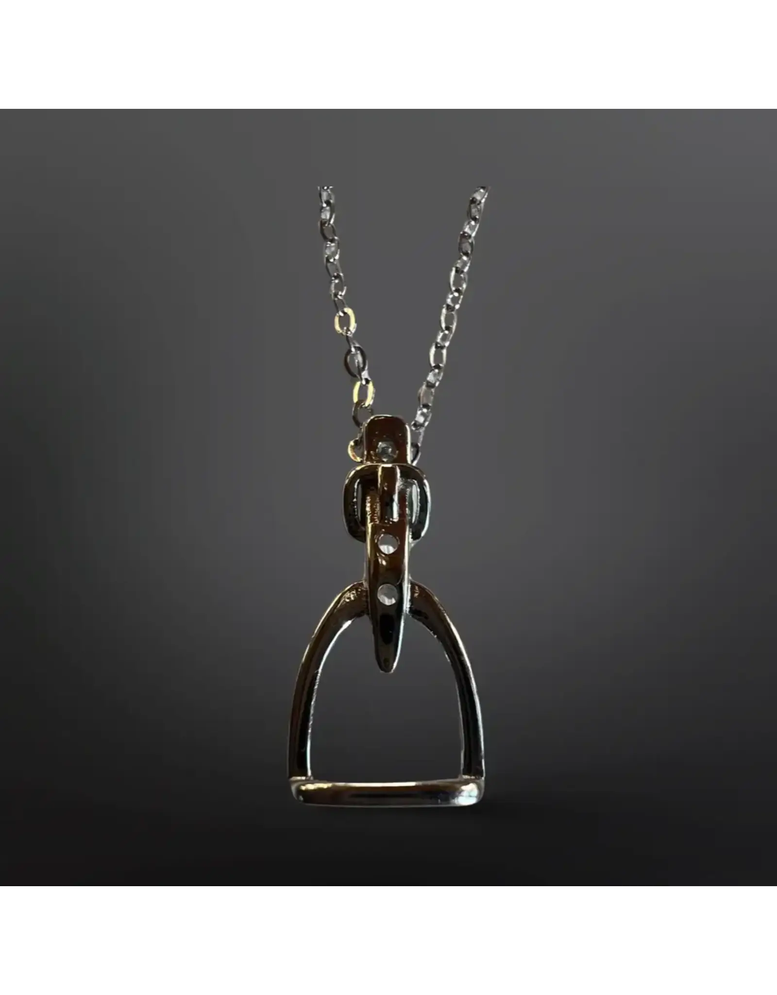 Westrian English Saddle Stirrup Iron Sterling Silver Necklace