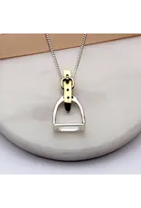Westrian English Saddle Stirrup Iron Sterling Silver Necklace