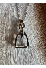 Westrian English Saddle Stirrup Iron Sterling Silver Necklace