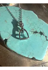 Westrian English Saddle Stirrup Iron Sterling Silver Necklace