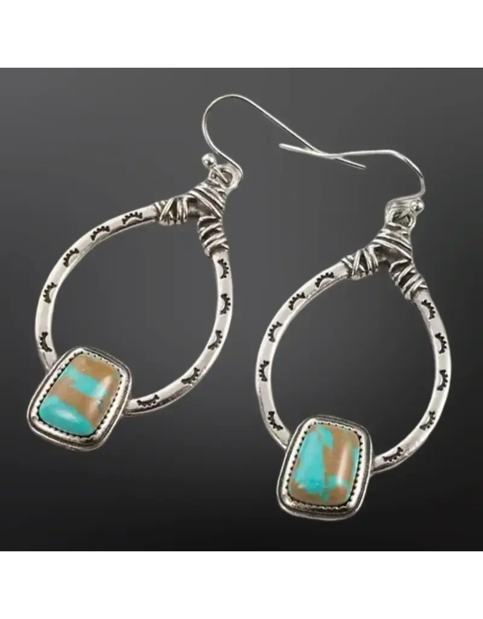Westrian Earrings Turquoise Royston Bosal with Turquoise