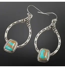 Westrian Earrings Turquoise Royston Bosal with Turquoise