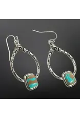 Westrian Earrings Turquoise Royston Bosal with Turquoise