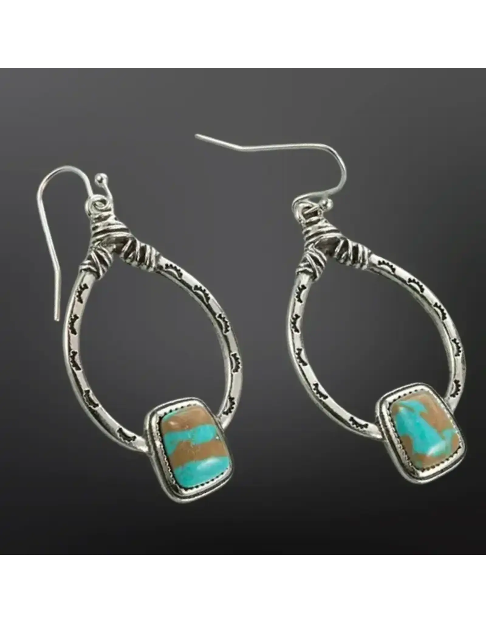 Westrian Earrings Turquoise Royston Bosal with Turquoise
