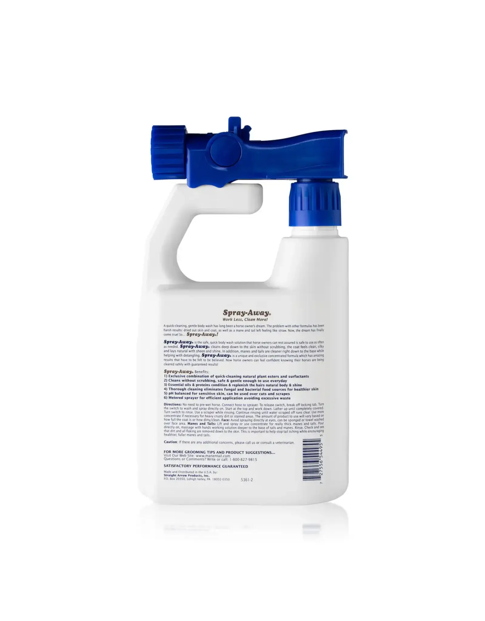 Mane and Tail Spray Away Horse Wash Qt