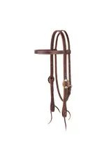 Weaver Latigo Western Headstall Classic Browband Burgandy