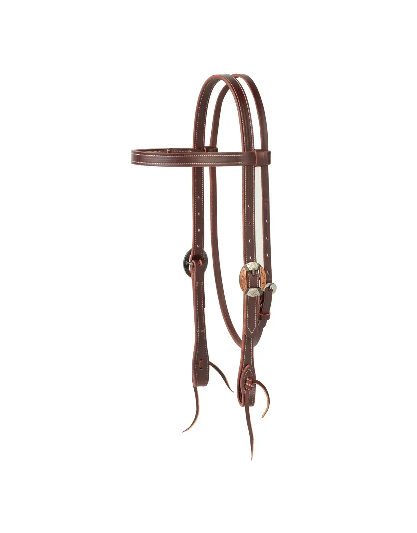 Weaver Latigo Western Headstall Classic Browband Burgandy