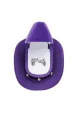 AWST International Horse Head Earrings w/Purple Cowboy Hat Gift Box