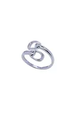 AWST International Snaffle Bit Sterling Silver Adjustable Wrap Ring
