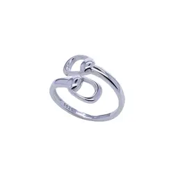 AWST International Snaffle Bit Sterling Silver Adjustable Wrap Ring