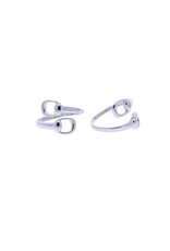 AWST International Snaffle Bit Sterling Silver Adjustable Wrap Ring