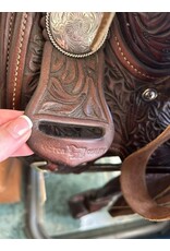 Victor Equitation Saddle with Real Silver 16" Seat 7" Gullet