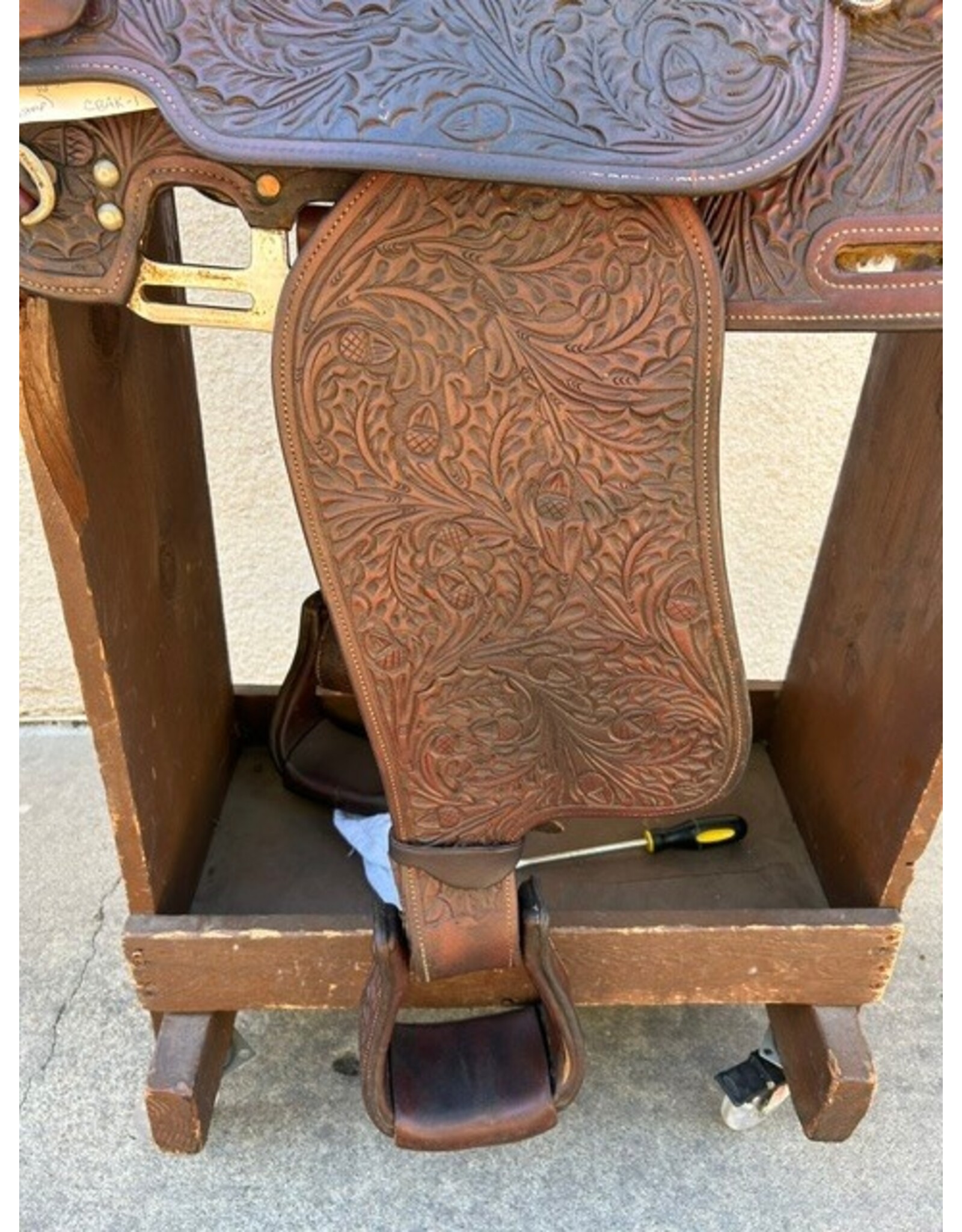 Victor Equitation Saddle with Real Silver 16" Seat 7" Gullet