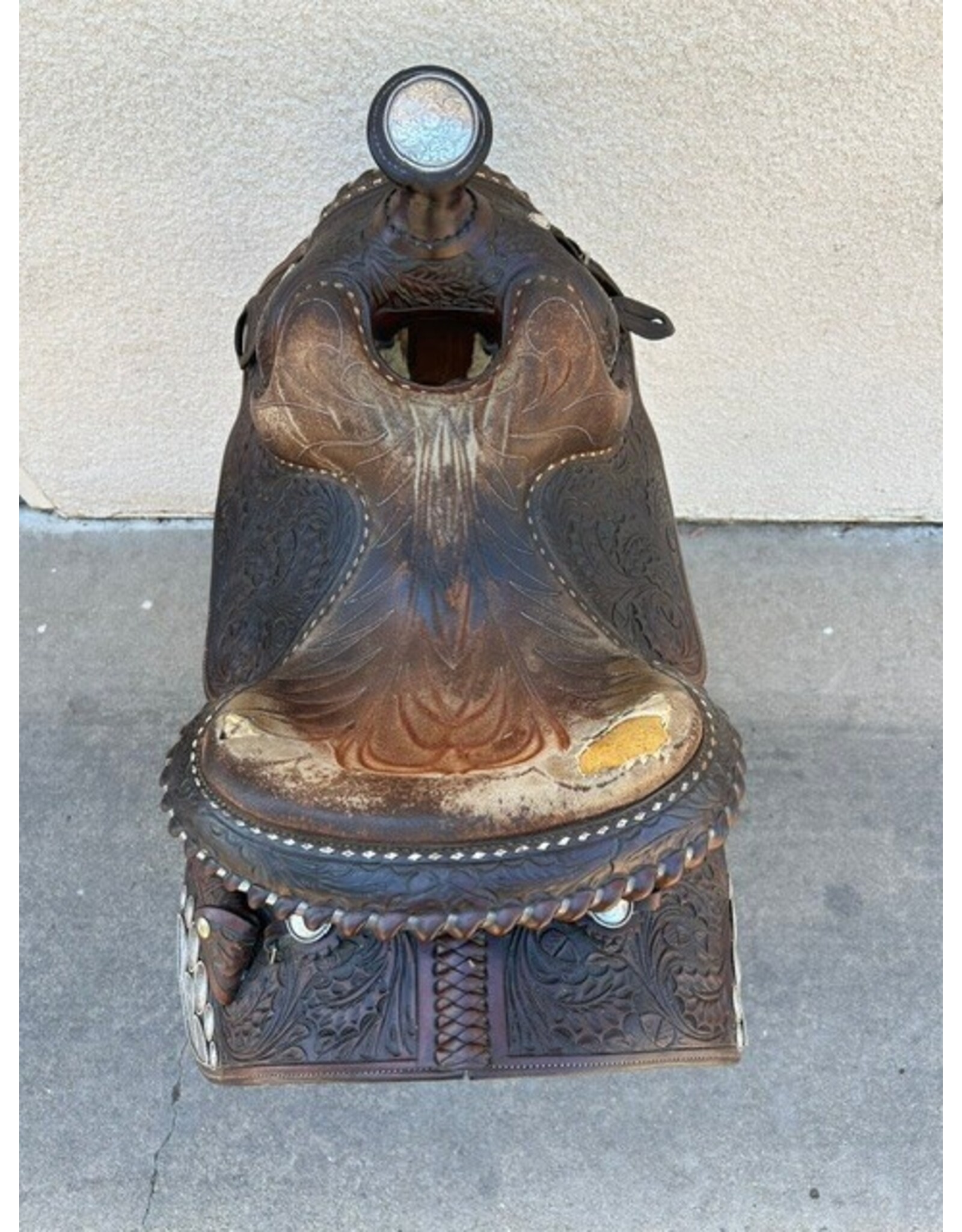Victor Equitation Saddle with Real Silver 16" Seat 7" Gullet
