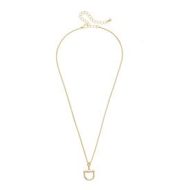 Canvas Style Cinnamon Horsebit Necklace in Shiny Gold