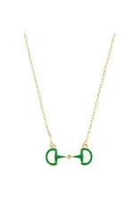 Canvas Style Eclipse Enamel Horsebit Necklace