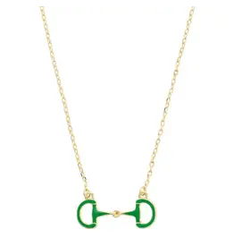 Canvas Style Eclipse Enamel Horsebit Necklace